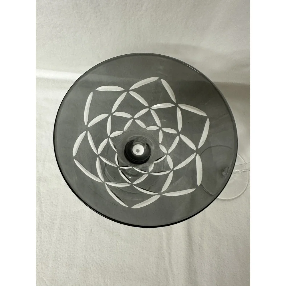 Gray Cut To Clear Martini Glasses 7